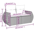 thumbnail image 2 of vidaXL Garden Sofa Set Grey, 2 of 10