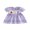 Purple, variant on RUINIXCW Toddler Baby Girl Halloween Dress Outfit Infant Baby Girl Summer Fall Plaid Gingham Dress Outfit Pumpkin Ghost Bat Embroidery Puff Short Sleeve Doll Collar Holiday Dress
