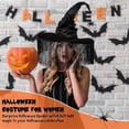 thumbnail image 2 of Black Witch Hat for Women, Halloween Costume Hat with Dangle Fringe, Hocus Pocus Party Halloween Decor & Accessories, 2 of 5