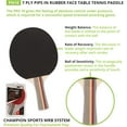 thumbnail image 3 of Champion Sports PN10 Table Tennis Paddle, Black, 3 of 6