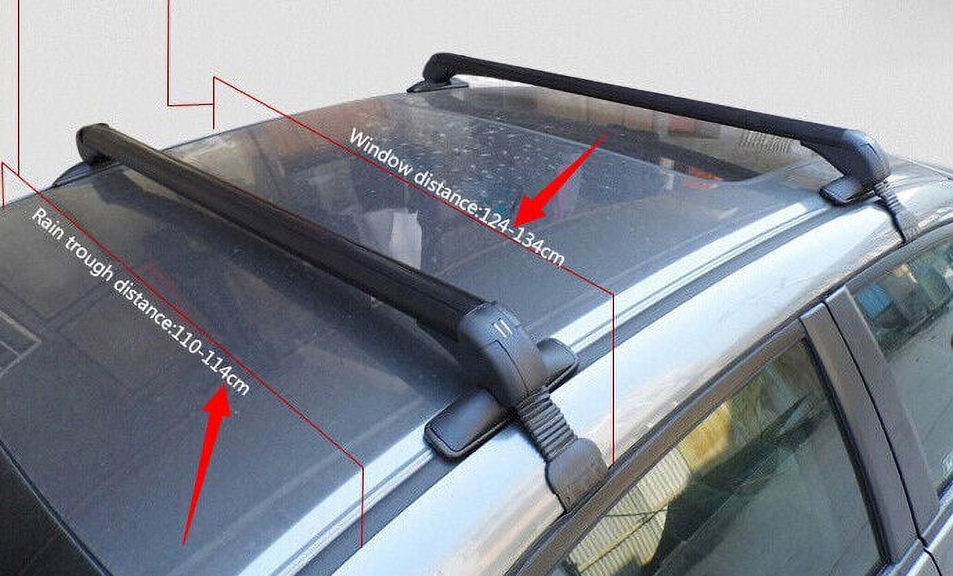 FETCOI Roof Rack, 39.4" Adjustable Window Frame Lockable Anti-Theft Design Luggage Rack for Car Roof Cross Bar Carrier
