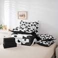 thumbnail image 6 of Erosebridal Black Bowknot Kids 7pcs Bedding Comforter Set,Cute Polka Dots Queen Bedding Sets For Kids Girls,Reversible black, 6 of 7