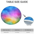 thumbnail image 6 of Rainbow Tie Dye Cloud Pattern Round Fitted Tablecloth with Elastic Edge,Dining Table Cover Waterproof,Outdoor Round Tablecloth for Camping,Dining,Indoor and Outdoor, 6 of 7
