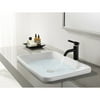 Kingston Brass Kaiser Single-Handle 1-Hole Deck Mount Bathroom Faucet Matte Black/Brushed Nickel Matte