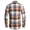 thumbnail image 4 of ZCFZJW Mens Plaid Shirts Cotton Long Sleeve Casual Big and Tall Fashion Slim Fit Button Down Flannel Lapel Collared Dress Shirts Tops Blue XXXL, 4 of 7