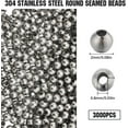 thumbnail image 2 of 1 Box 3000Pcs Stainless Steel Beads Bulk 2mm Tiny Mini Round Bead Spacers Ball Beads Crimp Beads Seamed Rondelle Loose Spacer Beads for Jewelry Making Beading Kits DIY Bracelets Supplies, 2 of 5