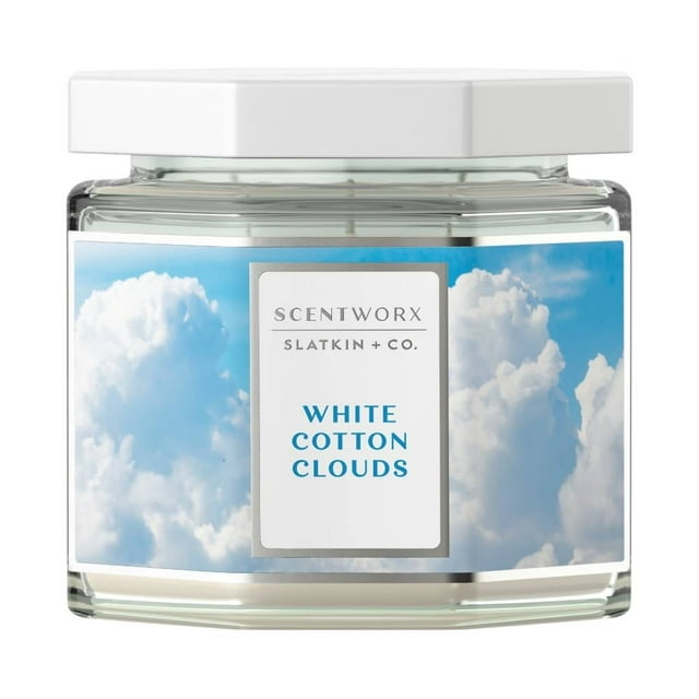 Vela aromática Scentworx HS Homeworx White Cotton Clouds 3 pabilos
