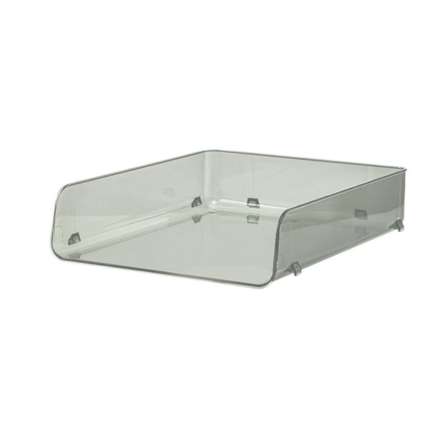 Bureau avec Rangement, Fichiers en Acrylique, Boîte de Rangement de Bureau Empilable avec Boîte d'Organisation de Fichiers en Acrylique, Boîte de Rangement de Fichiers, Boîte de Rangement de Fichiers, Boîte de Fichiers Transparente