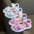 thumbnail image 2 of Verano Bebé Niñas Sandalias Dibujos animados Frozen Anna Elsa Conejo Niños Playa Suave Hueco Antideslizante Niños Transpirable Lindo Zapatos planosEUR 17-Plantilla 15 CM Gao Jinjia LED, 2 of 2