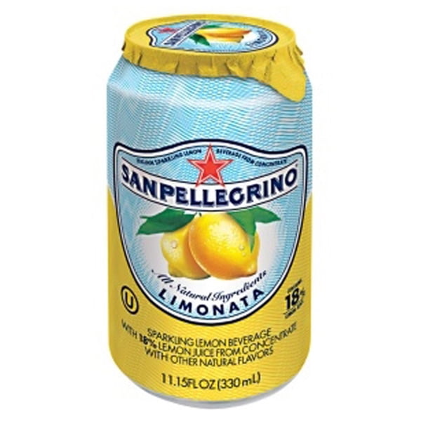 San Pellegrino Lemon Sparkling Fruit Beverage 11 oz Cans Pack of 24