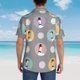 thumbnail image 4 of Balery Cute Geese Camisas hawaianas de manga corta para hombre, camisas playeras de corte holgado, camisas de vacaciones con botones,X-Large, 4 of 7