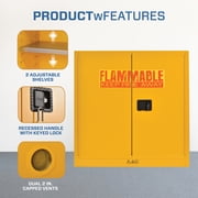Sandusky Counter-Height 30-Gal. Flammable Safety Cabinet with Padlock, Yellow