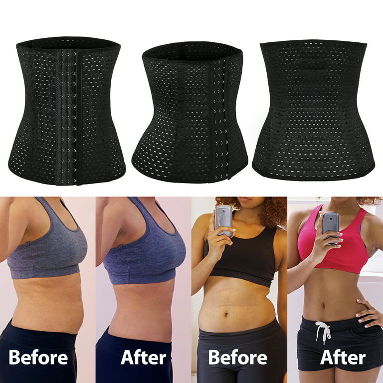Women Waist Trainer Shapewear Tummy Control Waist Cincher Slim Body Shaper  Workout Girdle, Apricot, XL