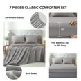 thumbnail image 5 of Davulos Queen Comforter Set 7 Pieces,Grey Bed in a Bag for Bedroom All Season Bedding Sets with 1 Comforter,2 Pillow Shams,2 Pillowcases,1 Flat Sheet,1 Fitted Sheet, 5 of 8