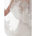 thumbnail image 5 of CoCoMangos House Fingertip Length 2 Tier Mantilla Lace Bridal Wedding Veil L65, 5 of 7