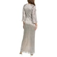 thumbnail image 2 of Aidan Mattox womens  V-Neck Gown, 2, Silver, 2 of 4