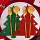 thumbnail image 4 of 2-50 piezas de portacubiertos navideños, bolsas para vajilla con forma de árbol de Navidad, bolsillos para cuchillos, tenedores y cucharas, bolsas para decoración de fiestas y cenas de Año Nuevo, 4 of 5