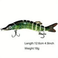 thumbnail image 4 of 2PC Fishing Lures Jigs, Full-Size Multi Jointed Swimbait, Slow Sinking Segmented Bass Fishing Lure, Swimming Fishing Lure Freshwater Saltwater, Perch Pike Walleye Striped Bass Lures, Fishing Bait Kit, 4 of 10