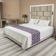 thumbnail image 1 of Strawberry Bed Runner, Repeating Pattern with Abstract Modern Design Summer Fruit, Decorative Accent Bedding Scarf for Hotels Homes and Guestrooms, King, Magenta Grey and Seafoam, by Ambesonne, 1 of 2