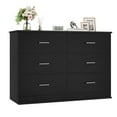 Homfa 6 Drawer Double Dresser for Bedroom, Modern Wood Chest of Drawers ...