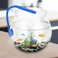 thumbnail image 1 of TEHAUX 4Pcs Desktop Transparent Fish Bowls Durable Decorative Aquarium for Household Use, 1 of 8