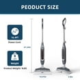 thumbnail image 6 of CONCETTA Hard Floor Steam Mop with Dual Cleaning Heads, 3 Steam Modes, LED Headlights，Gray, 6 of 10