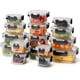 thumbnail image 1 of JUEGO DE RECIPIENTES DE VIDRIO HERMÉTICO, CONTENEDORES Para Alimentos con Tapas Cierre Fácil, Refractarios para Cocina, Horno, Refrigerador Congelador (JUEGO 10 RECIPIENTES (20 PZ)), 1 of 21