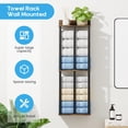 thumbnail image 5 of Towel Racks for Bathroom Wall Mounted with Wooden Storage Shelf, Updated 3 Bar Metal Towel Holder for Rolled Towels, Sturdy and Large Capacity, Towel Storage Organizer, 5 of 9