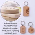 thumbnail image 6 of SEIWEI 5PCS Wood Engraving Blank Keychain Pendant for DIY Engraving Carving Crafts Personalized Laser Blank Decoration (Model 1), 6 of 8