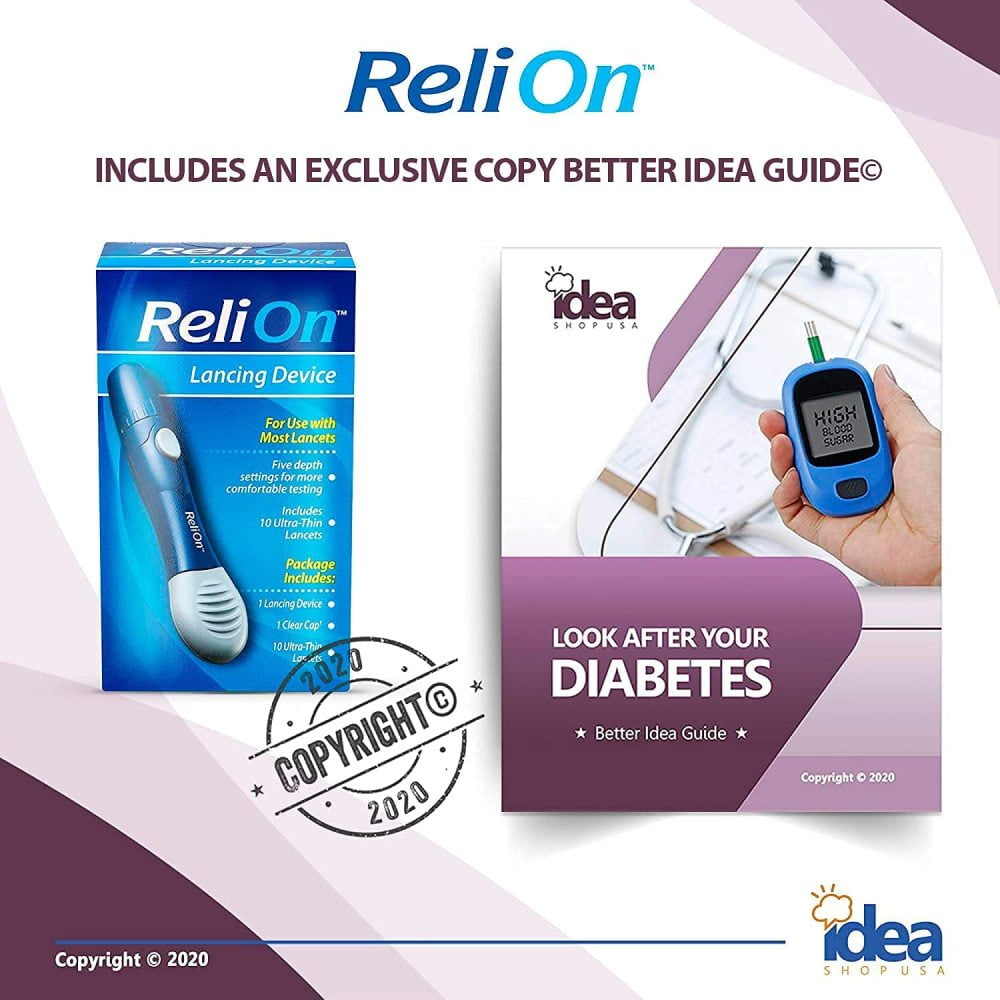 Buy ReliOn Lancing Device +Look After Your Diabetes Better Idea Guide