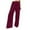 Wine, variant on Cmfcve Women's High Waisted Sweatpants Solid Color Cotton Linen Track Pants Casual Wide Leg Straight Pants with Pockets