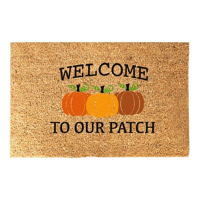 Halloween Door Doormat for Home Decorations - Cozy Blanket Style for Front Entryway Seasonal Welcome Rug Festive Indoor Outdoor Mat Fall Décor