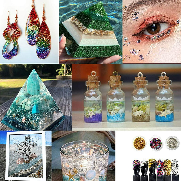 Meyer Imports Crushed Glass Glitter for Arts and Crafts - Broken Glass German Glitter for Resin Craft Art/Tumblers/Nail Art/DIY Jewelry Making