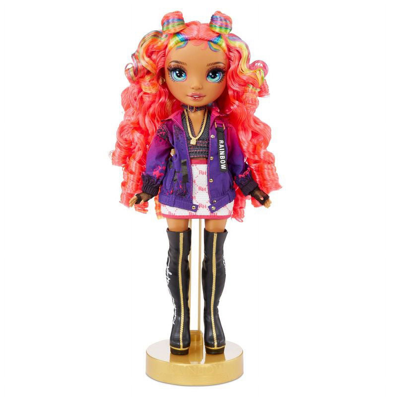 Rainbow High Carmen Major Rockstar Fashion Doll with Toy