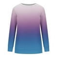 thumbnail image 2 of Jsaierl Sweatshirt for Women Funny Gradient Graphic Sweatshirts Crewneck Tunic Pullover Tops Oversized Long Sleeve Blouses Womens Sweatshirts, 2 of 3