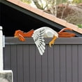 thumbnail image 4 of Outdoor Decor Wood Creative Resting Rooster Pet, Rooster Fence Statues, Chicken Sculptures Art Decor, Rooster Door Decor, Lying Rooster Garden Lawn Ornament for Backyard Patio Decorations (Orange), 4 of 5