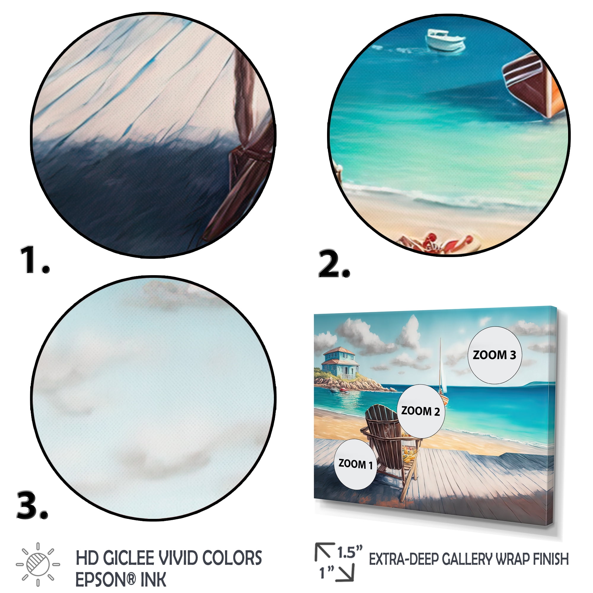 Designart Relax At The Beach I Canvas Wall Art