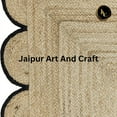 thumbnail image 7 of Jaipur Art And Craft Indian Beige Black Border Rectangle Hand Braided Jute Area Rug (2x3 Sq ft), 7 of 7