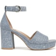 thumbnail image 2 of Naturalizer Womens Pearlyn Platform Sandal Clear Sky Blue Suede 7W, 2 of 5
