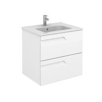 Royo Group 24'' 2 Drawer Vitale White With Ceramic Top And Mirror