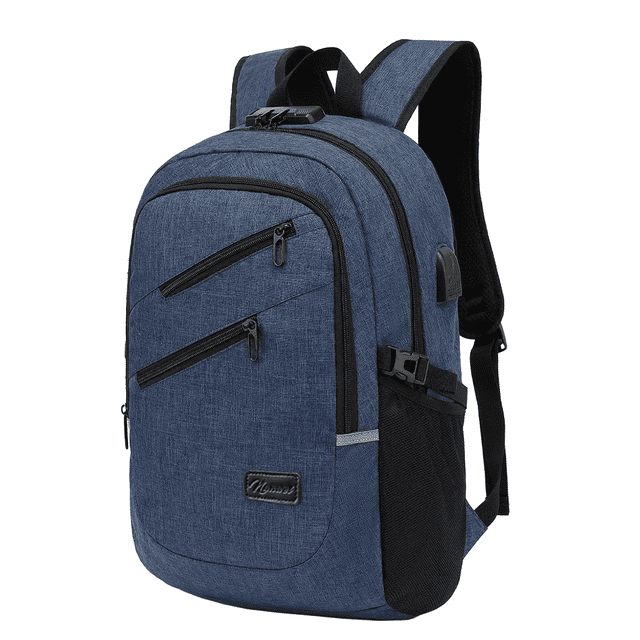 Nueva Mochila Antirrobo Superior Negocios Impermeable 35l Azul