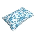thumbnail image 5 of ZNDUO Rectangular Plush Cushion Cover, Blue Abstract Flower Petal Pattern Non-Pilling Hidden Zip Bedroom Sofa Pillowcases, 14"x20", 5 of 8