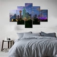 thumbnail image 2 of TISHIRON 5PCS Framed Canvas Wall Art Set,60"x40" Dallas Texas Night Canvas Art Decor, 2 of 7