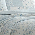 thumbnail image 6 of Laura Ashley Home | Kenna Collection | Luxury Premium Ultra Soft Quilt Coverlet, Comfortable 3 Piece Bedding Set, All Season Stylish Bedspread, Full/Queen, Cornflower, 6 of 7