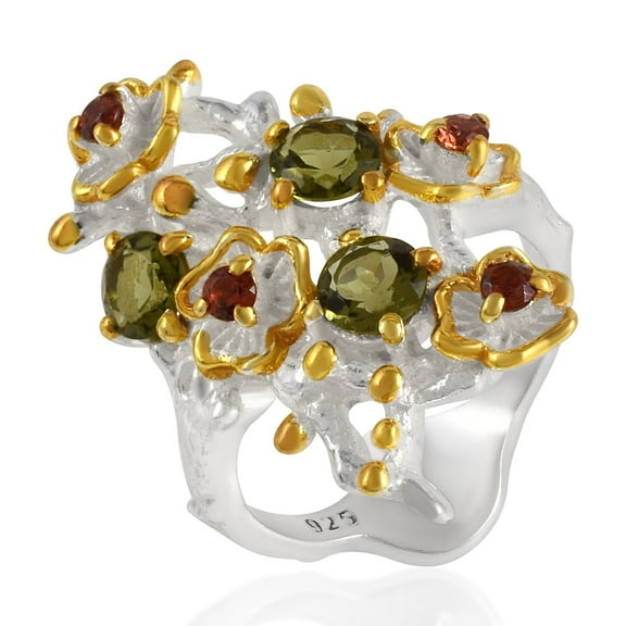 Moldavite Gemstone Ring