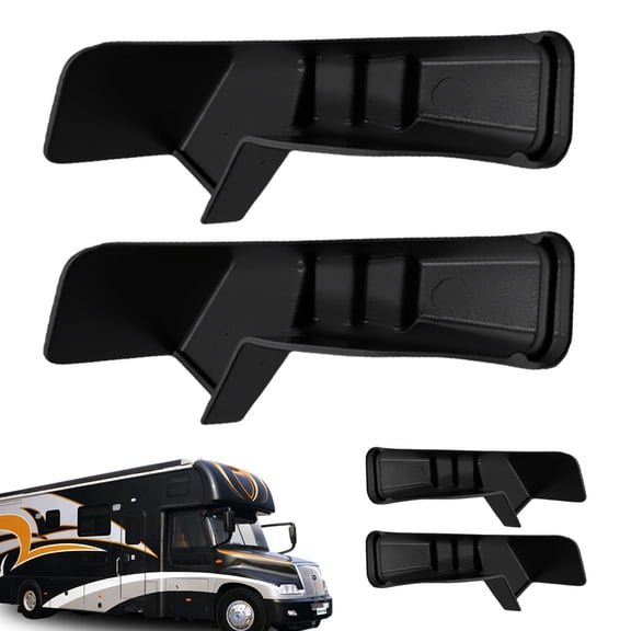 Universal Gutter Spout Long Version Left & Right Blk For RV Truck Boat Rain RVs