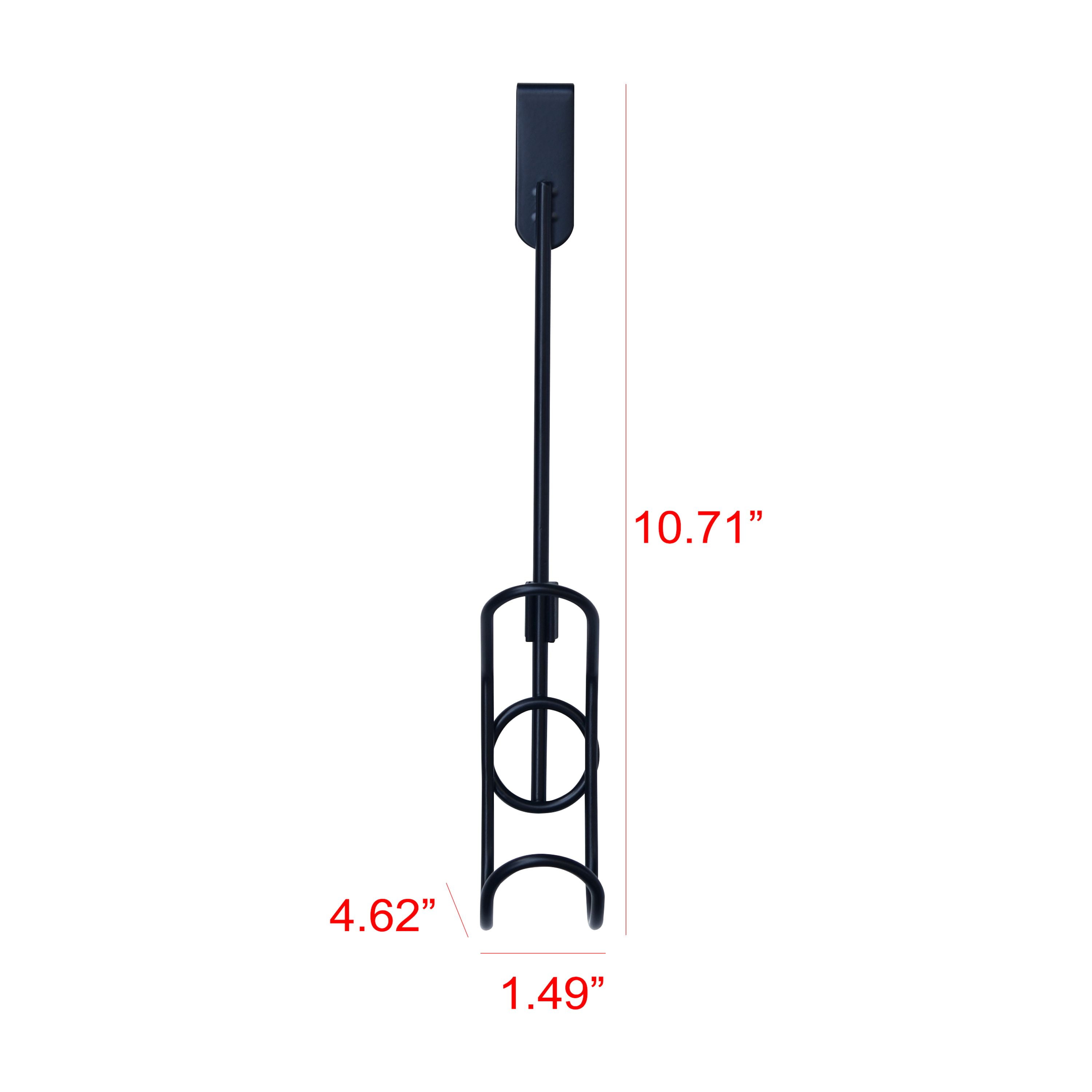 Mainstays Over-the-Door Single Towel Hook, Black, 1 Pack