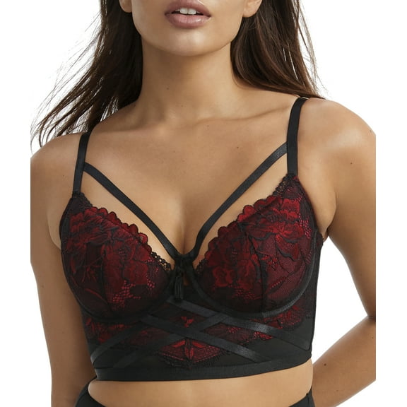 Pour Moi Womens After Hours Cage Longline Bra Style-27501