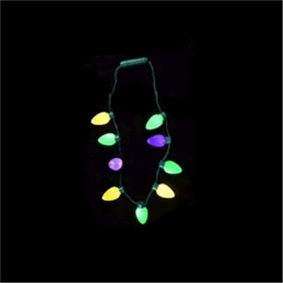 Huge Old School Mardi Gras Light Bulb Necklace
