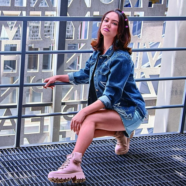 301-29 Chamarra dama mezclilla denim con estrellas Cklass 301-29